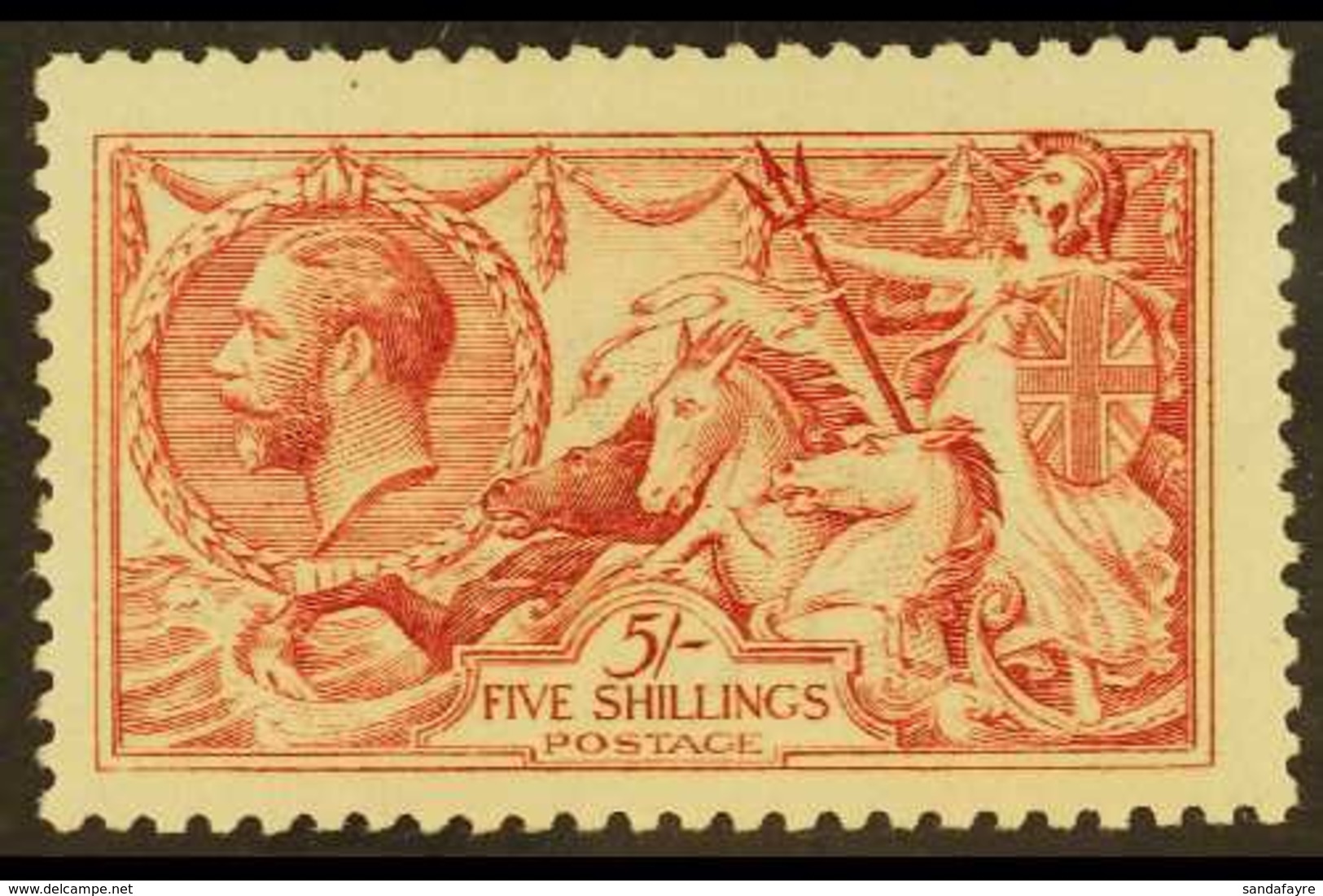 1915 5s Pale Carmine (worn Plate) De La Rue, SG 410, Never Hinged Mint. Fresh & Attractive. For More Images, Please Visi - Unclassified