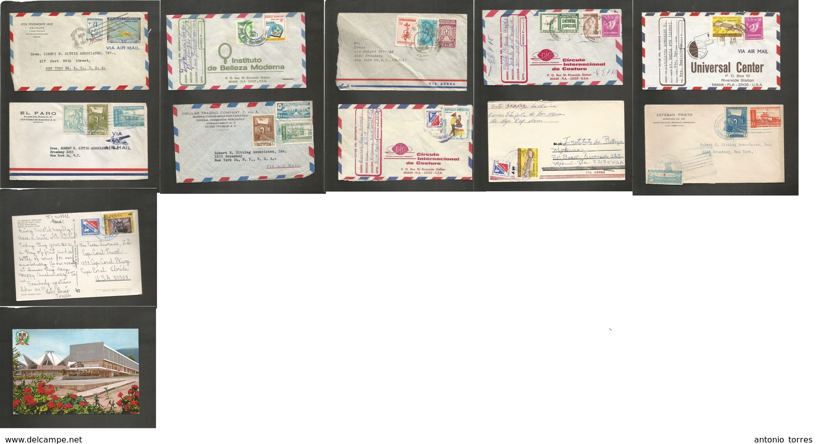 Dominican Rep. 1947-70. Special Stamp Issues. T. Labels, Infancia. Exposition, Etc. Surcharges 11 Items. - Dominicaine (République)