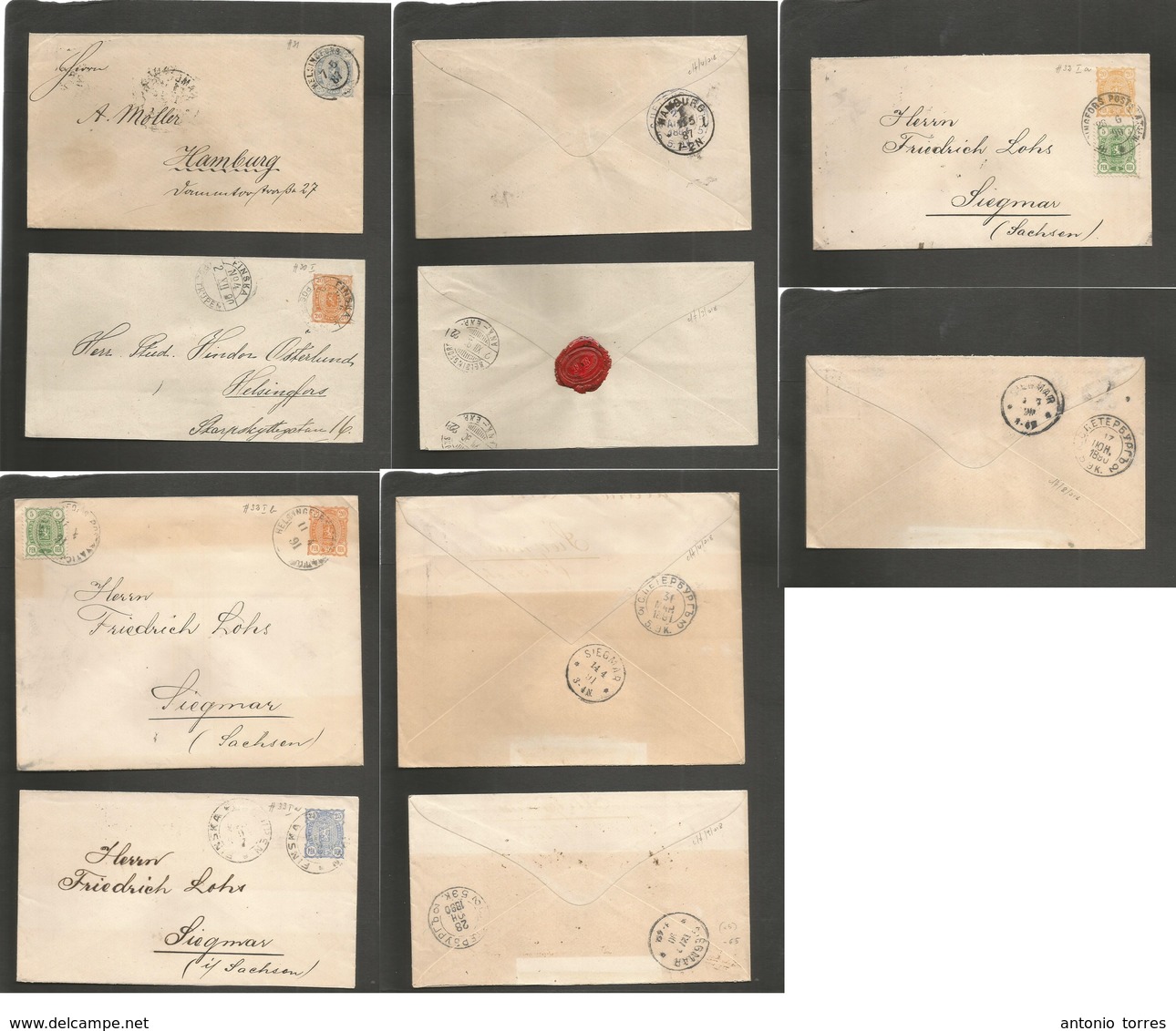 Finland. 1887-91. Early Stationary Envelope. VF Selection Of Five Early Used Items. Opportunity. - Altri & Non Classificati