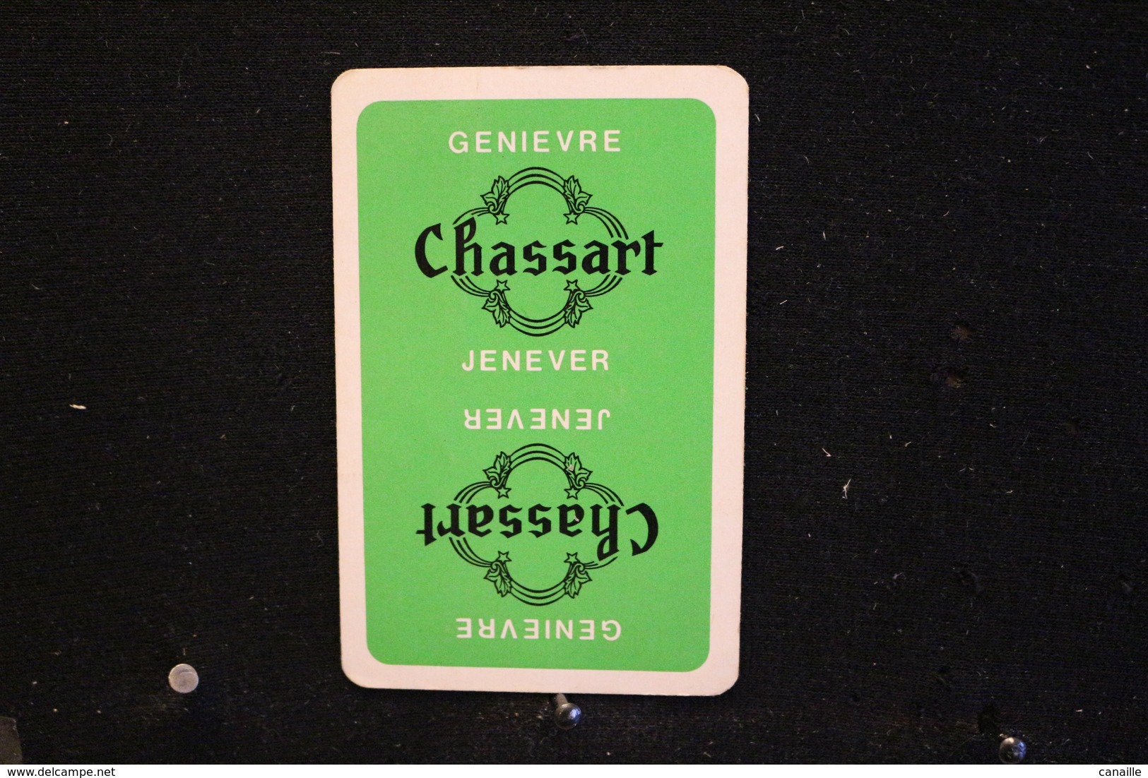 Playing Cards / Carte A Jouer / 1 Dos De Cartes Avec Publicité / Genièvre - Chassart,Wagnelée, Commune Belge De Fleurus - Autres & Non Classés