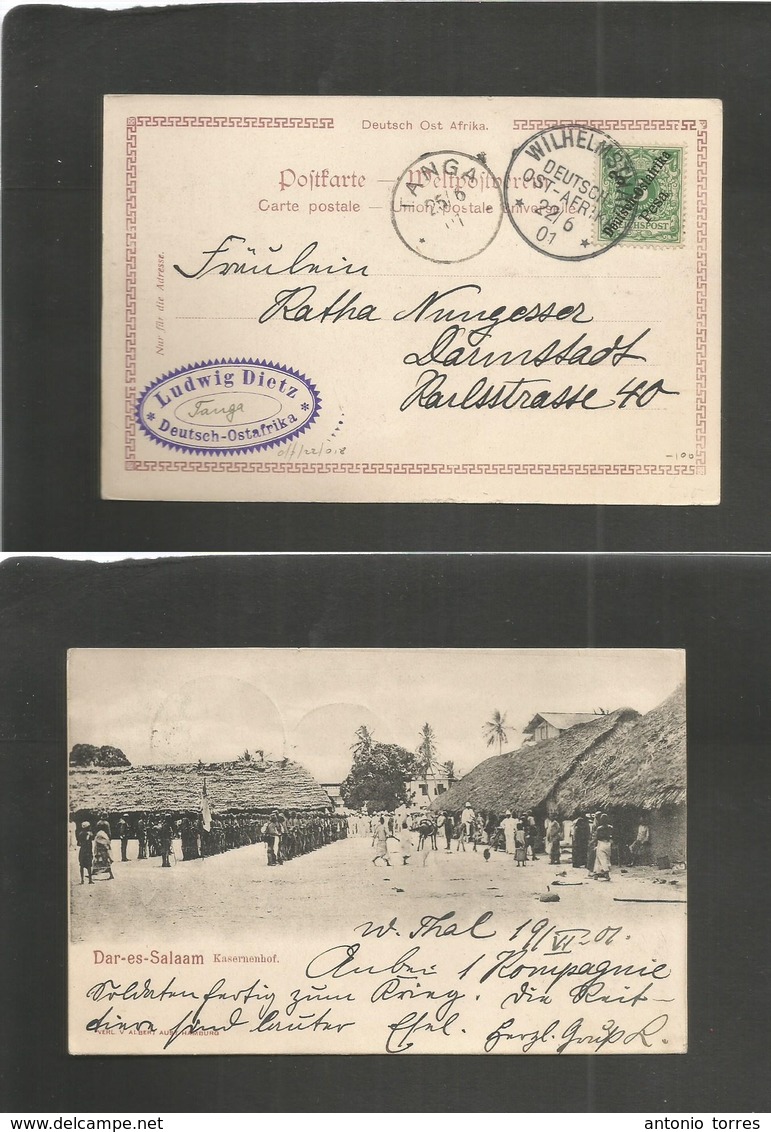 German Col-East Africa. 1901 (22 June) Tanga, Wilhemsthal - Germany, Darmstadt. Early Military Parade. Dares Salaam Phot - Autres & Non Classés