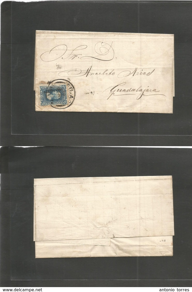 Mexico. 1874. Silao - Guadalajara. E. Fkd 25c Blue Guanajnato District Name, 5-74 +20 Subconsign Tied Cd. Fine. - Mexique