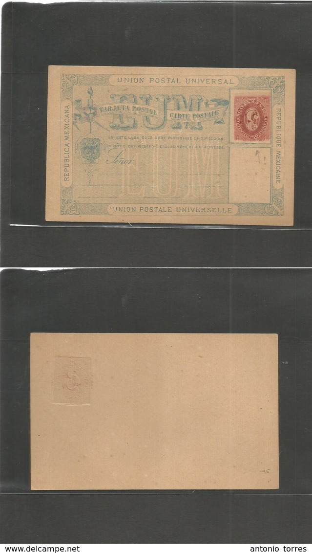 Mexico - Stationery. C. 1882. Mint EUM Stat Card, INVERTED 3c Red Numeral. Fine And Desirable. - Mexique