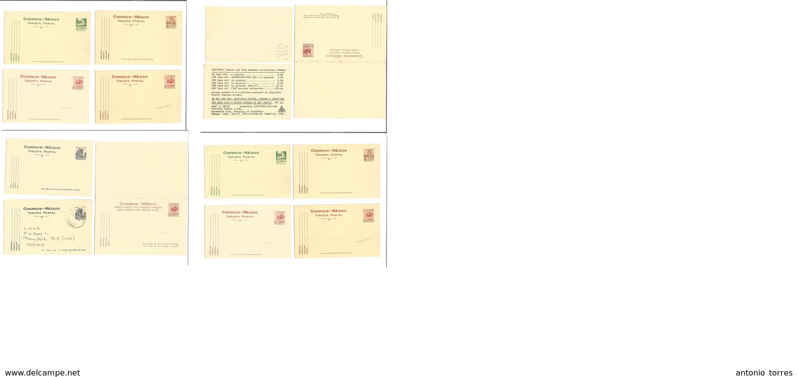 Mexico - Stationery. C. 1970s. Monument Stationary Cards Third Groupion Incl One Doble And One Circulated. 11 Diff. - Mexique