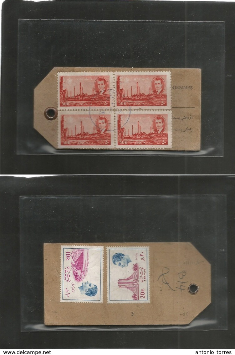 Persia. C. 1950. Parcel Tag Pouch Fullfil Postes Persiennes Front + Reverse. Most Unusual Item. - Iran
