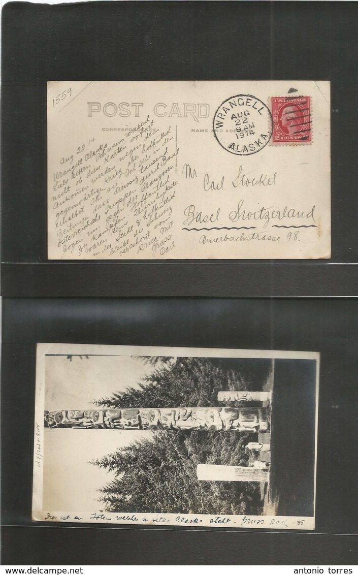 Usa - Xx. 1914 (22 Aug) Wrangell, ALASKA - Switzerland, Basel. Fkd View Card. VF. Lovely Destination. - Autres & Non Classés