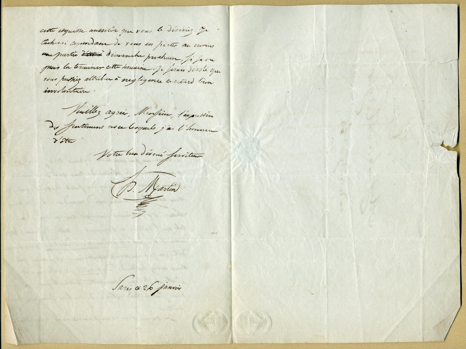 Henri Martin (1810-1883) - Historien Et Homme Politique Français - Lettre Autographe Signée - 2 Pages. - Autres & Non Classés