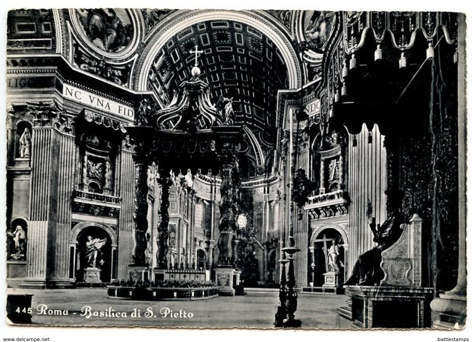 Italy Vintage RPPC Postcard Rome - Basilica Di S. Pietro / St. Peter’s Basilica - San Pietro