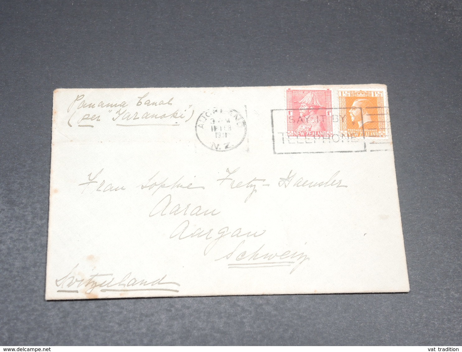 NOUVELLE ZÉLANDE - Enveloppe De Auckland Pour La Suisse En 1931 Par Bateau - L 19879 - Cartas & Documentos
