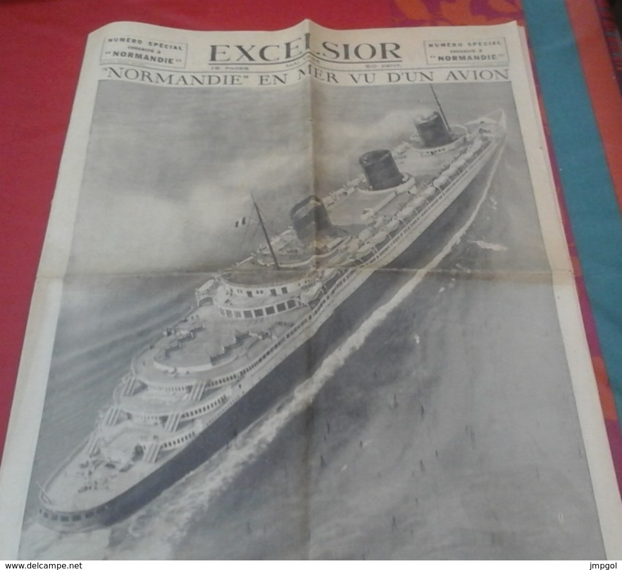 Excelsior Mai 1935 N° Spécial Lancement Paquebot Normandie Plan De Coupe Etape Du Chantier, Luxe Intérieur - Other & Unclassified