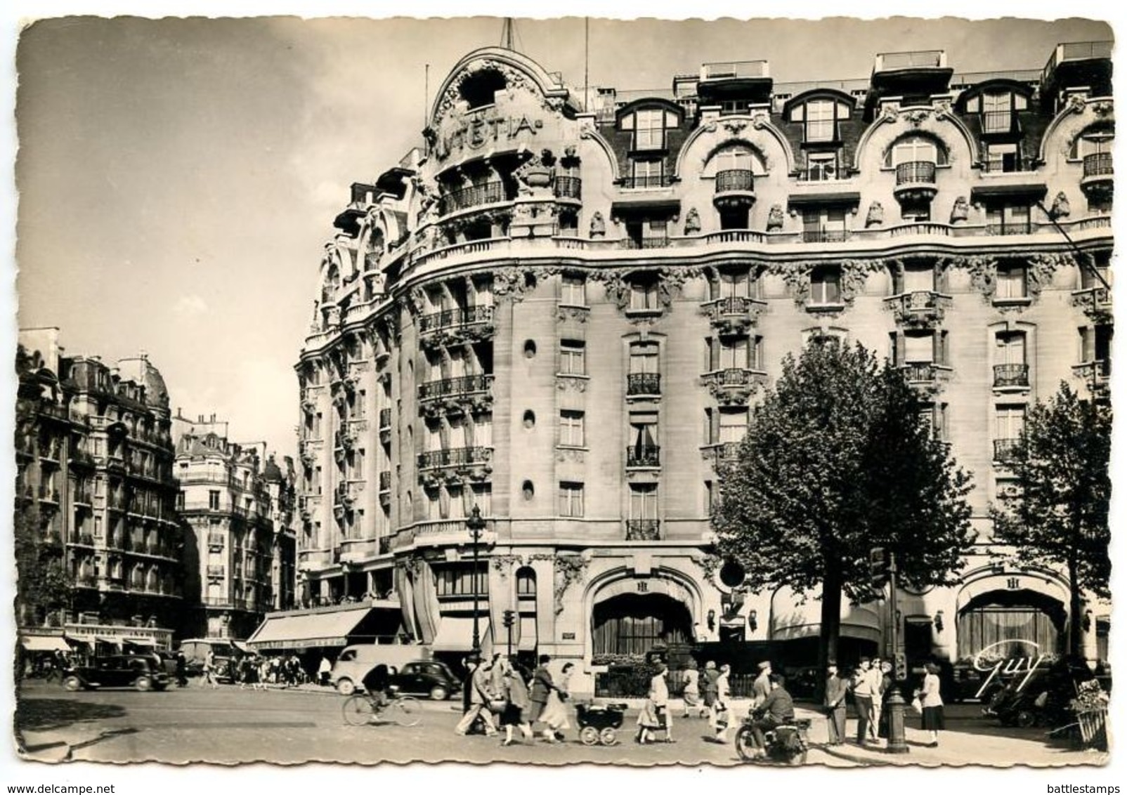 France Vintage RPPC Postcard Paris - Hotel Lutétia, Raspail Boulevard - Pubs, Hotels, Restaurants