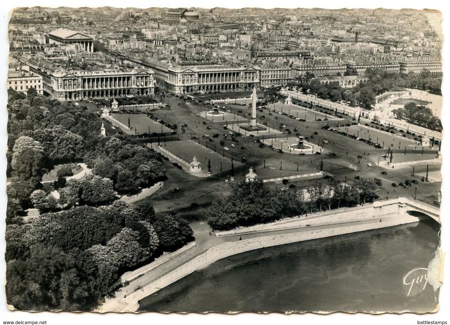 France Vintage RPPC Postcard Aerial View Of Paris - Panoramic Views