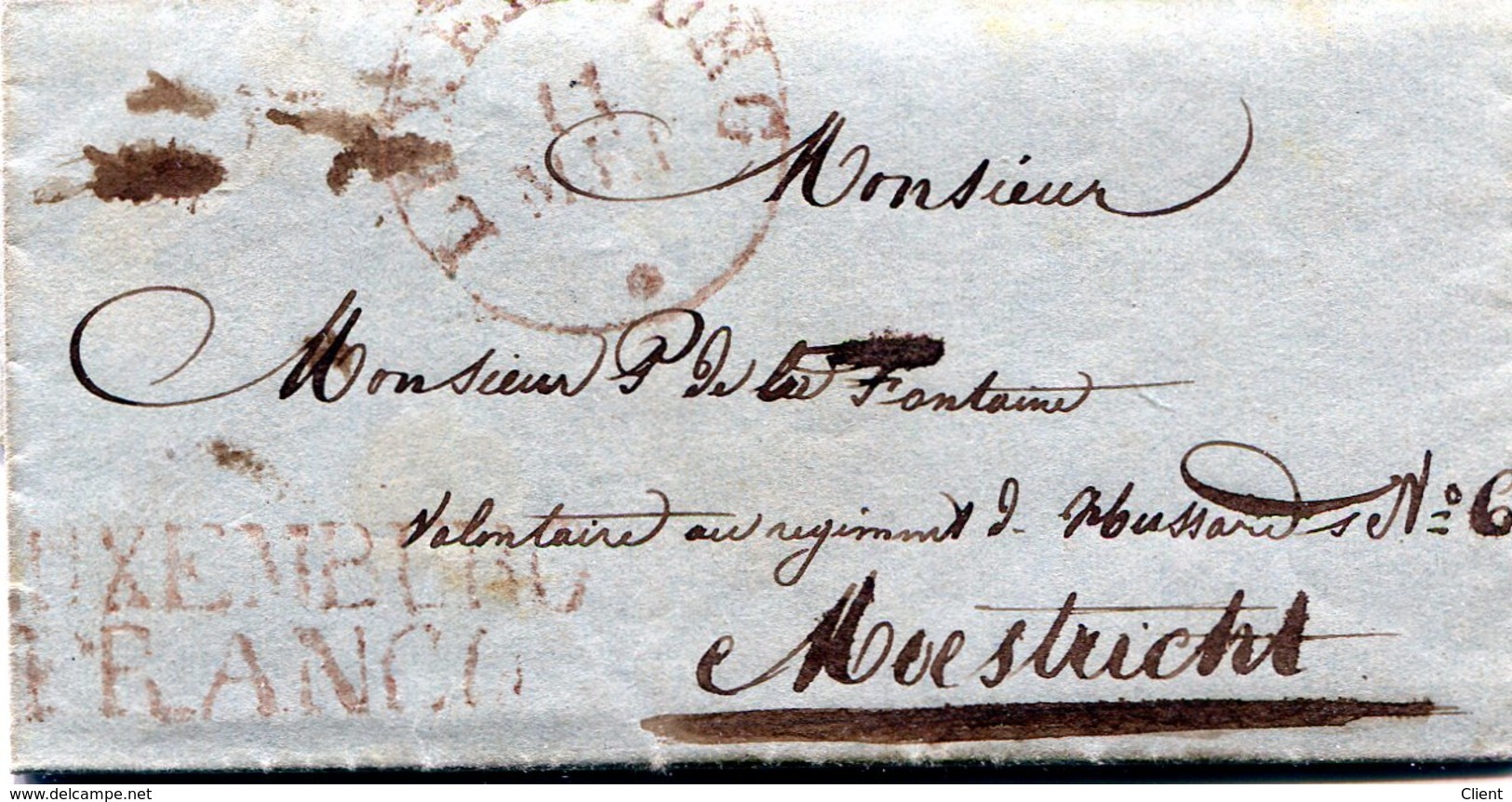 Luxembourg - Lettre Préphilatélie De LUXEMBOURG Vers Maestricht Pour P. De La Fontaine 1837 - ...-1852 Préphilatélie