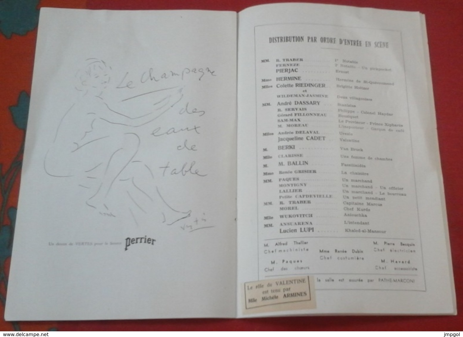 Programme Théâtre Du Chatelet Années 50 "La Toison D'Or" Francis Lopez Raymond Vincy Pierre Benoit André Dassary - Programmes