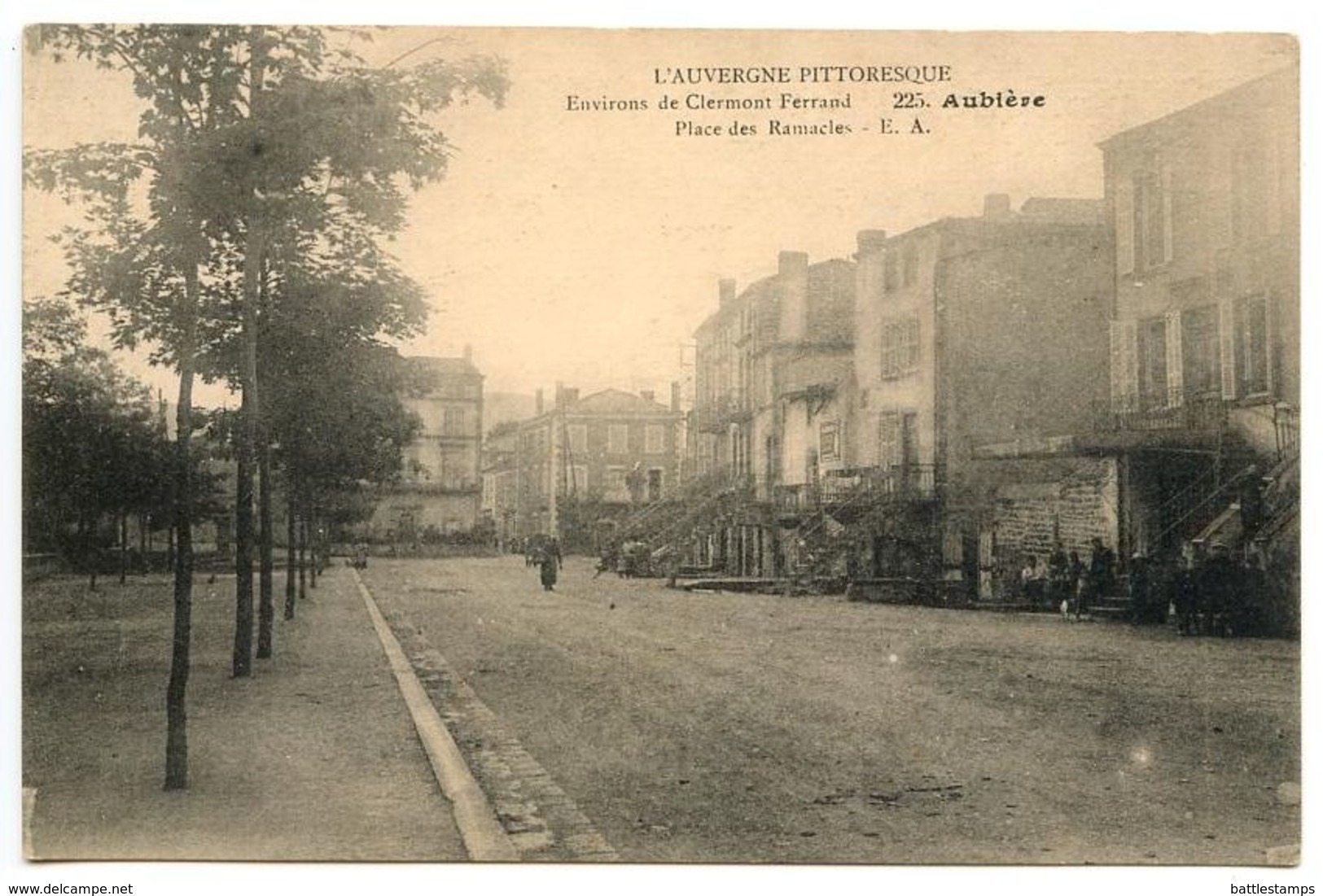 France Vintage Postcard Aubière - Place Des Ramacles - Aubiere