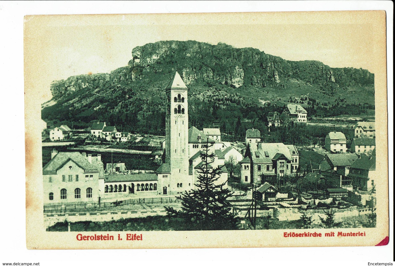 Carte Postale - Allemagne - Gerolstein- Eroserkirche Mit Munteriei-1927 - S1331 - Gerolstein