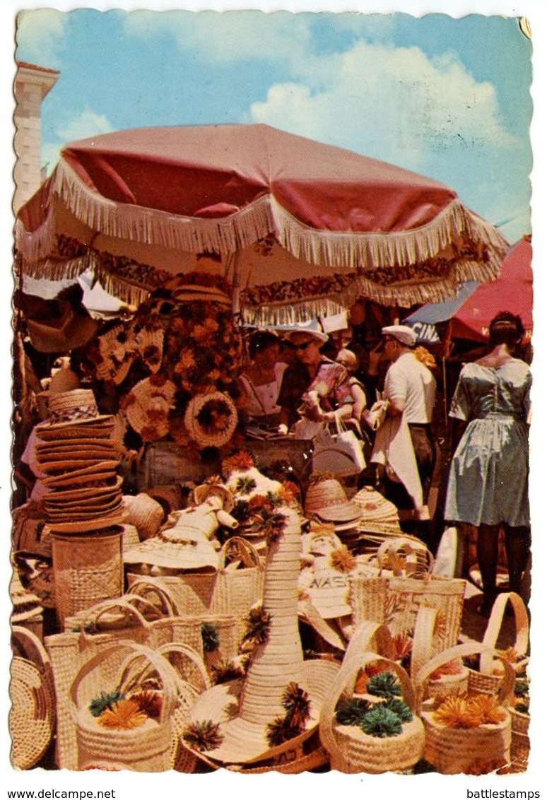 Bahamas Modern Postcard Nassau - Native Straw Market - Bahamas