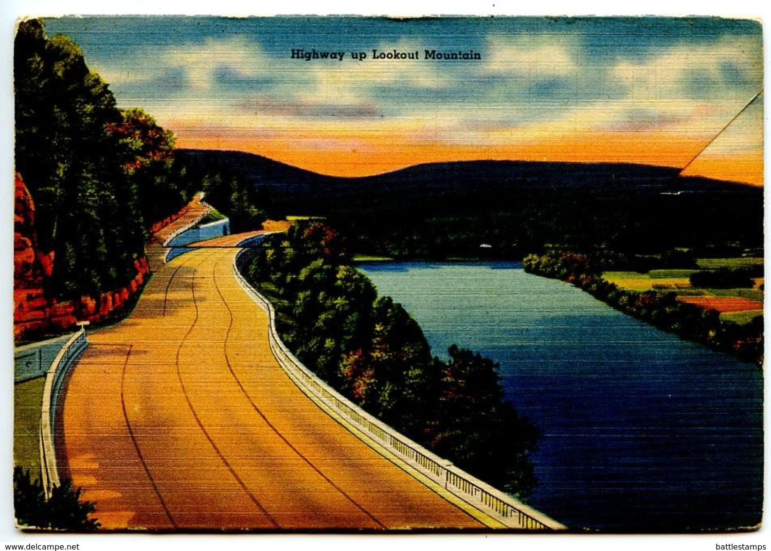 United States Vintage Souvenir Folder Postcard Lookout Mountain, Chattanooga, Tennessee - Chattanooga