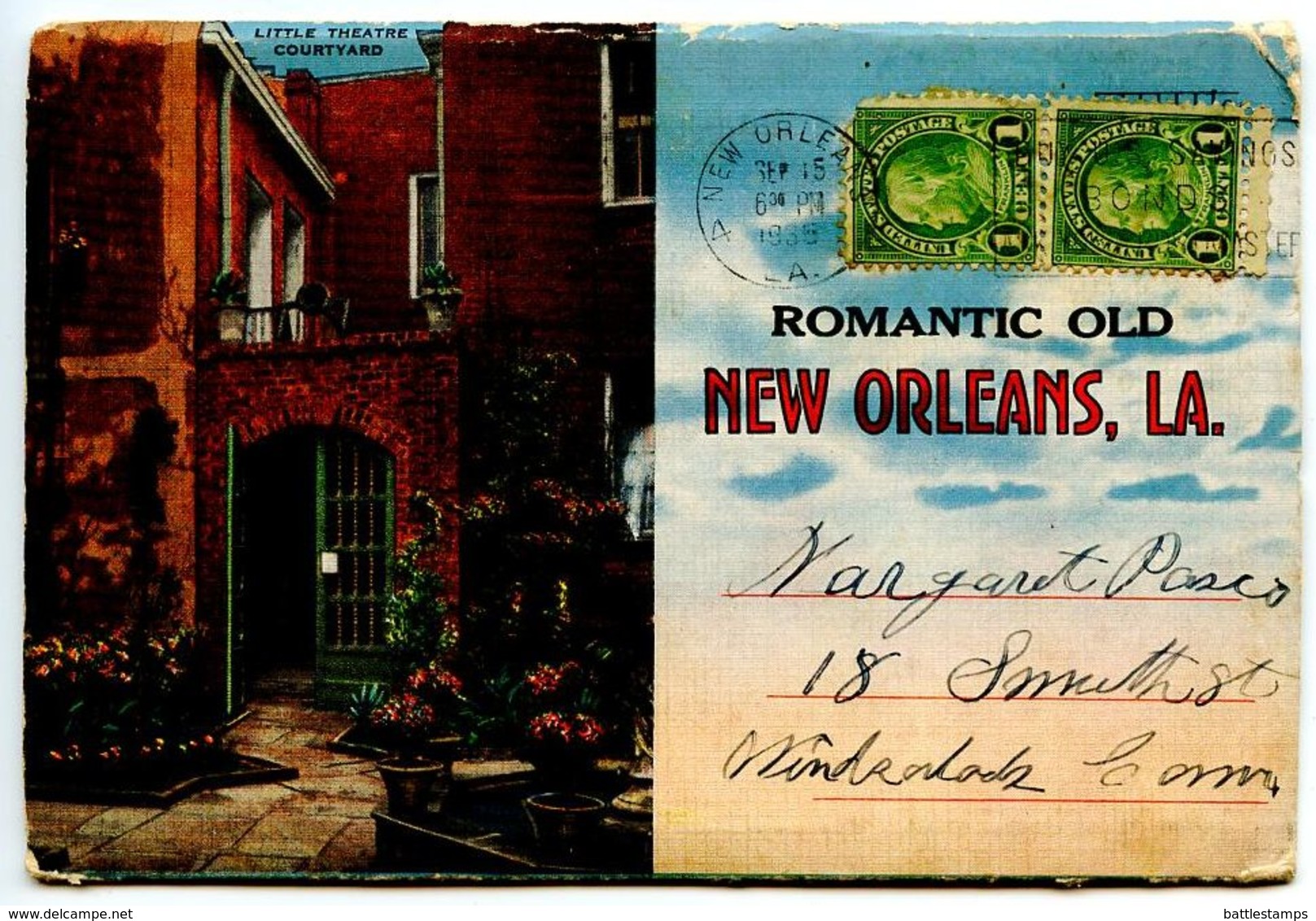 United States 1935 Souvenir Folder Postcard New Orleans, Louisiana - New Orleans