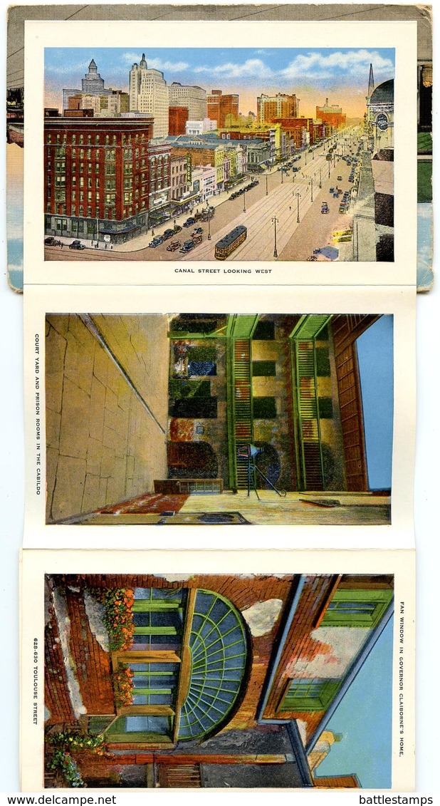 United States 1935 Souvenir Folder Postcard New Orleans, Louisiana