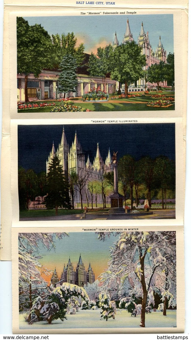 United States 1945 Souvenir Folder Postcard Salt Lake City, Utah - Salt Lake City