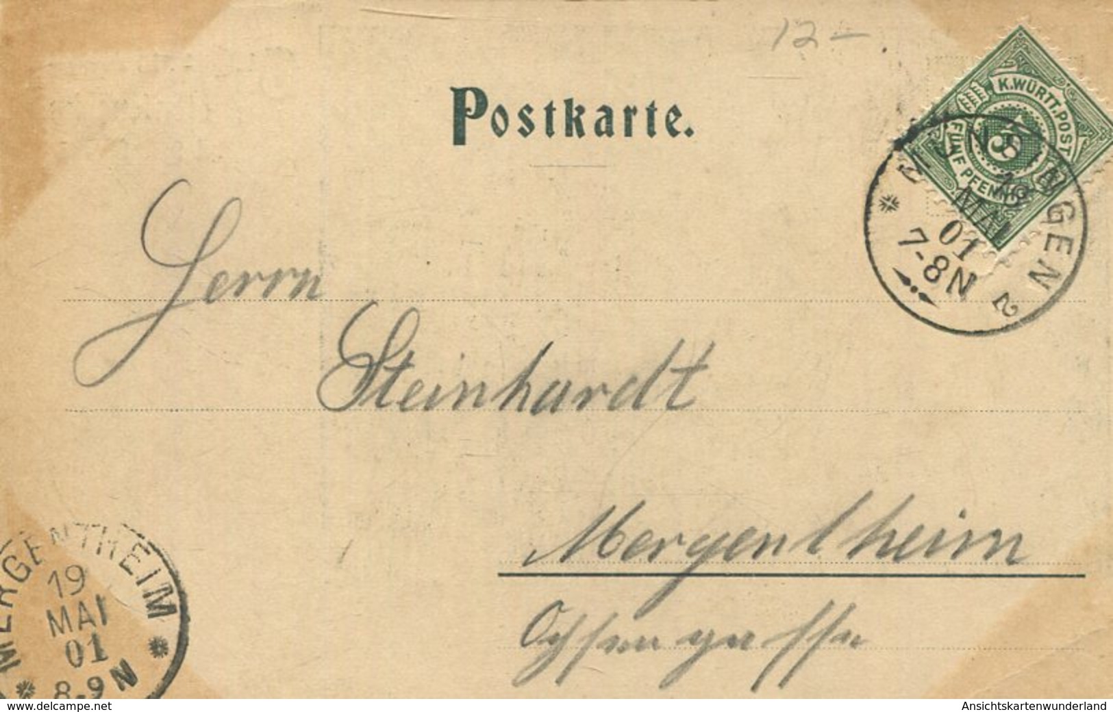 004601  Gruss Vom Soldatenheim Bei Münsingen  1901 - Münsingen