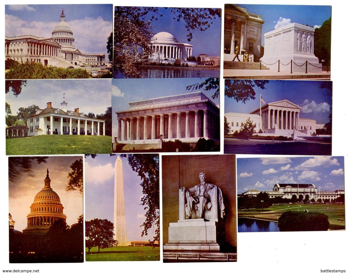 United States Modern Postcard 10 Kodachrome Color Cards - Washington, D.C - Washington DC