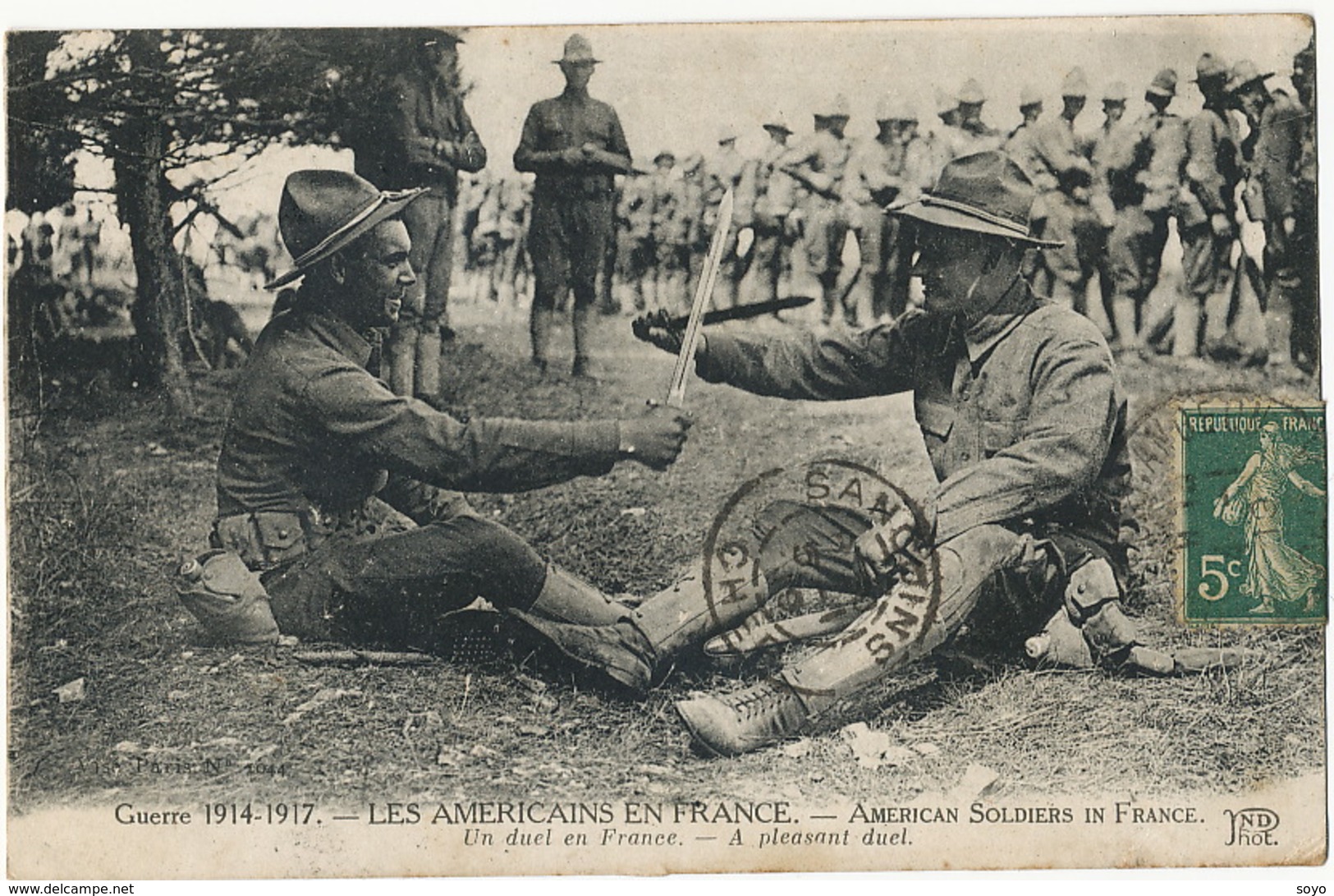 Escrime A Pleasant Duel . American Soldiers In France . Fences . Envoi A L' Aubois Par Neuvy Le Barrois France - Fencing