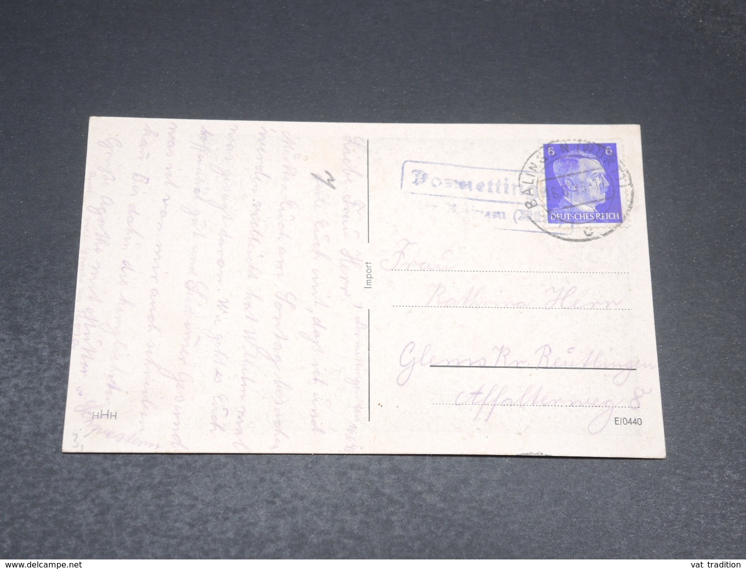 ALLEMAGNE - Affranchissement De Balinsen Sur Carte Postale En 1943 - L 19913 - Lettres & Documents