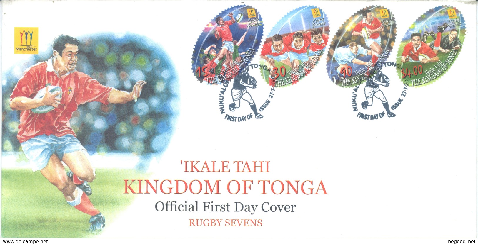 TONGA - FDC - 27.7.2002 - RUGBY SEVENS  - Yv 1207-1210 - Lot 17525 - Tonga (1970-...)