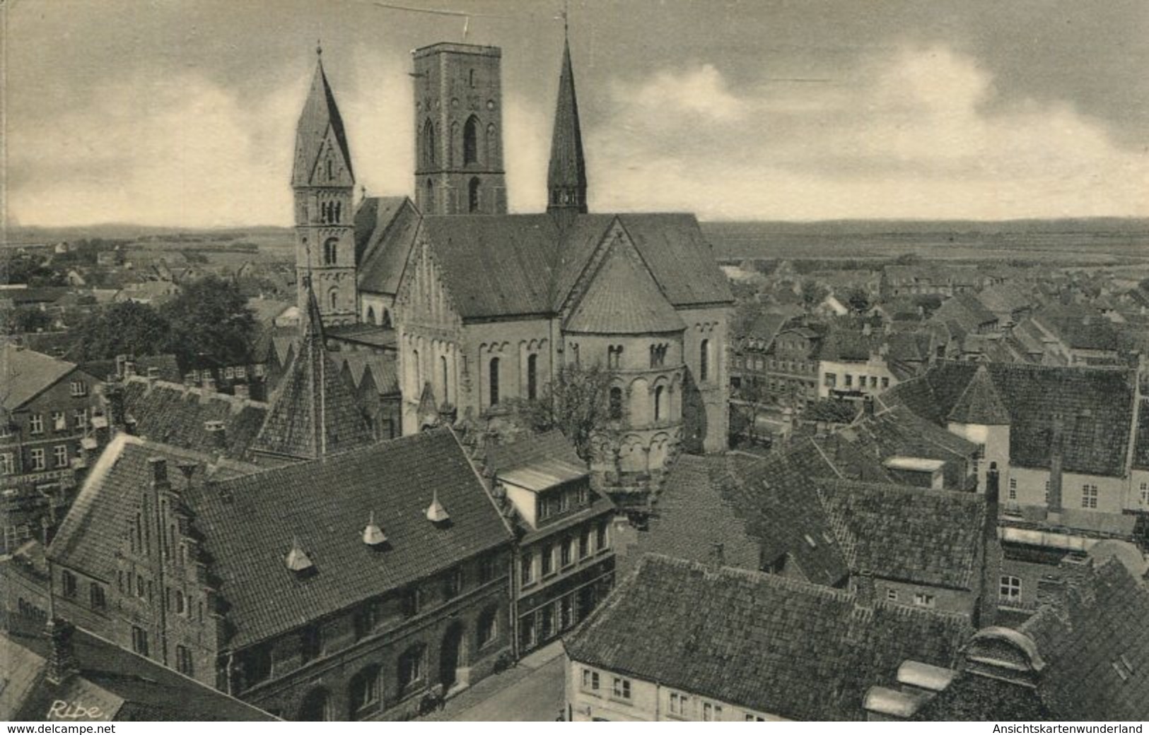 004611  Ribe  Teilansicht Mit Kirche - Dänemark