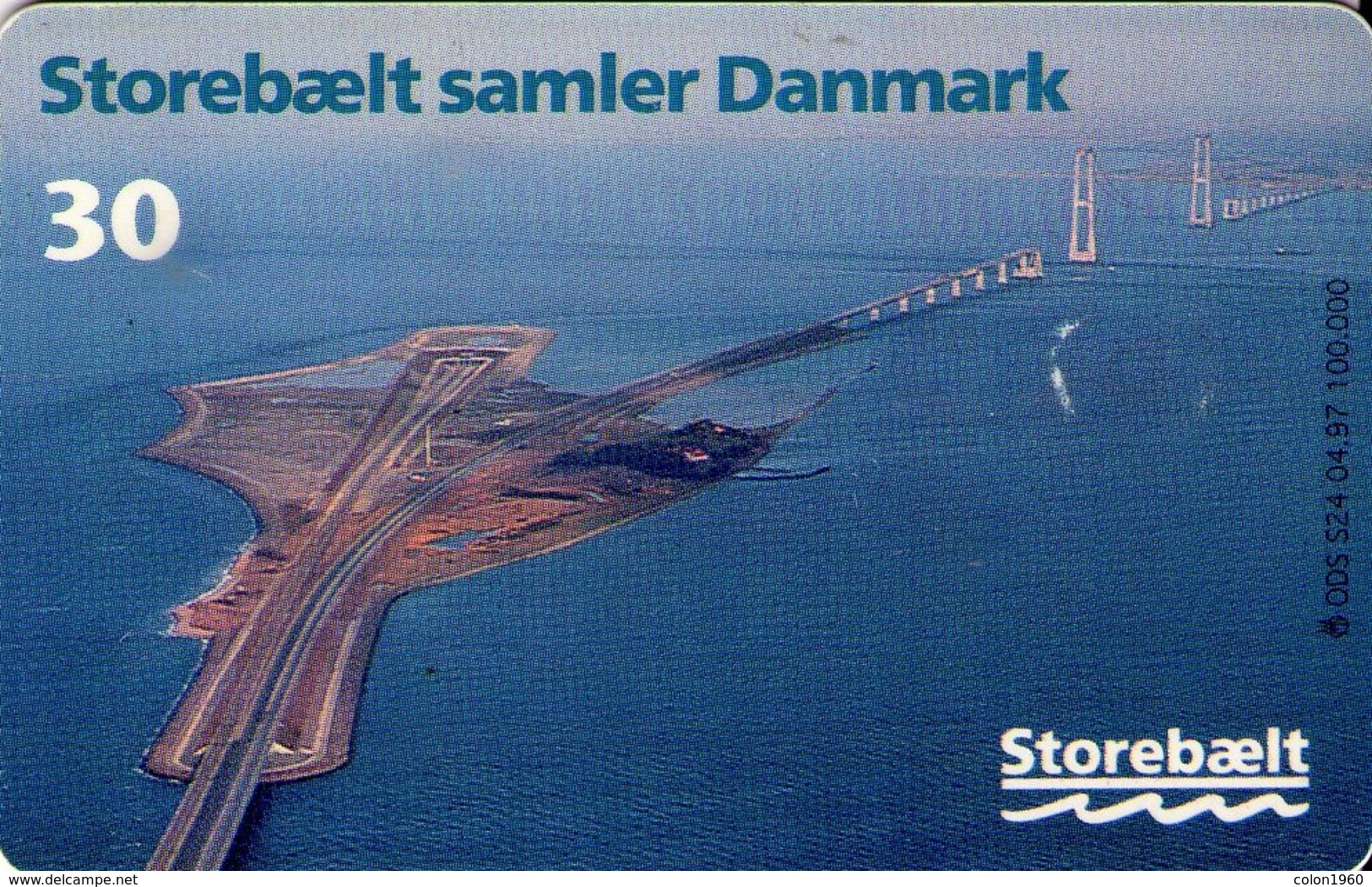 DINAMARCA. TDS024. Storebaelt - Bridge Over Great Belt 1. (131) - Dinamarca