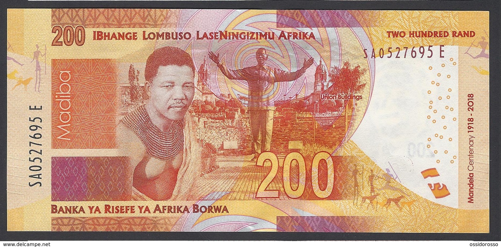 South Africa - 200 Rand -  MANDELA Centenary - 1918 - 2018 - SA0527695 E   - UNC - Afrique Du Sud