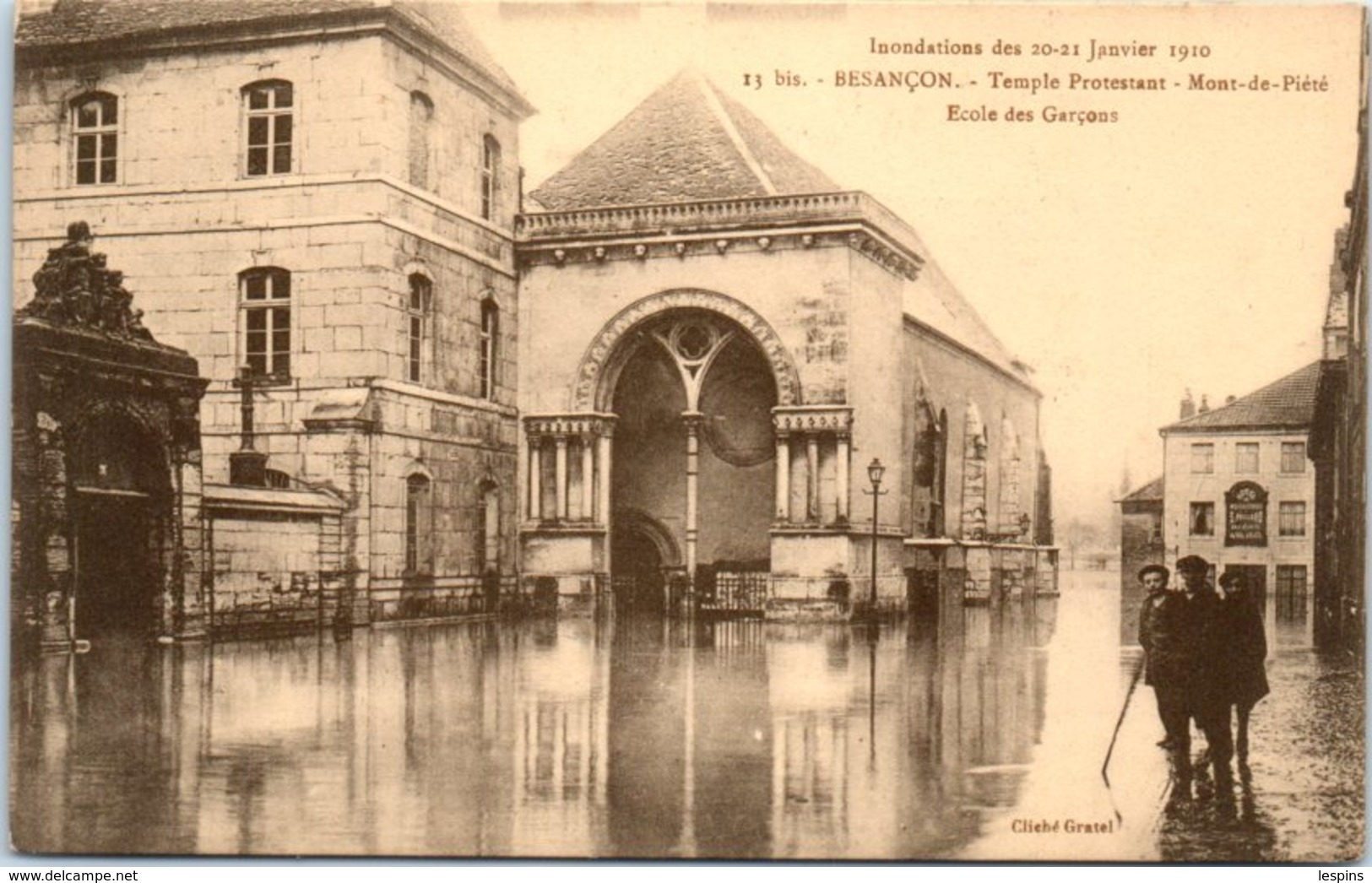 25 - Besançon  --  Inondations Des 20-21 Janvier 1910 - Temple Protestant - Besancon