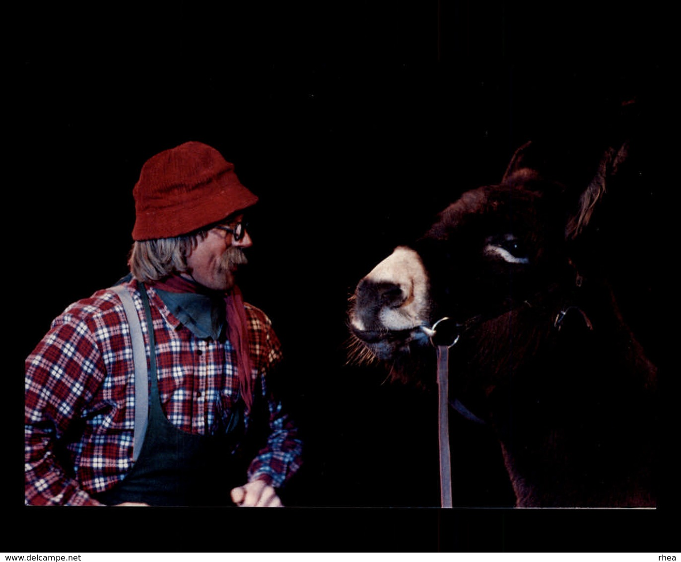 CIRQUE - Cirque ZAVATTA- Clown Avec Ane - 1989 - Photo: BERGER - Cirque