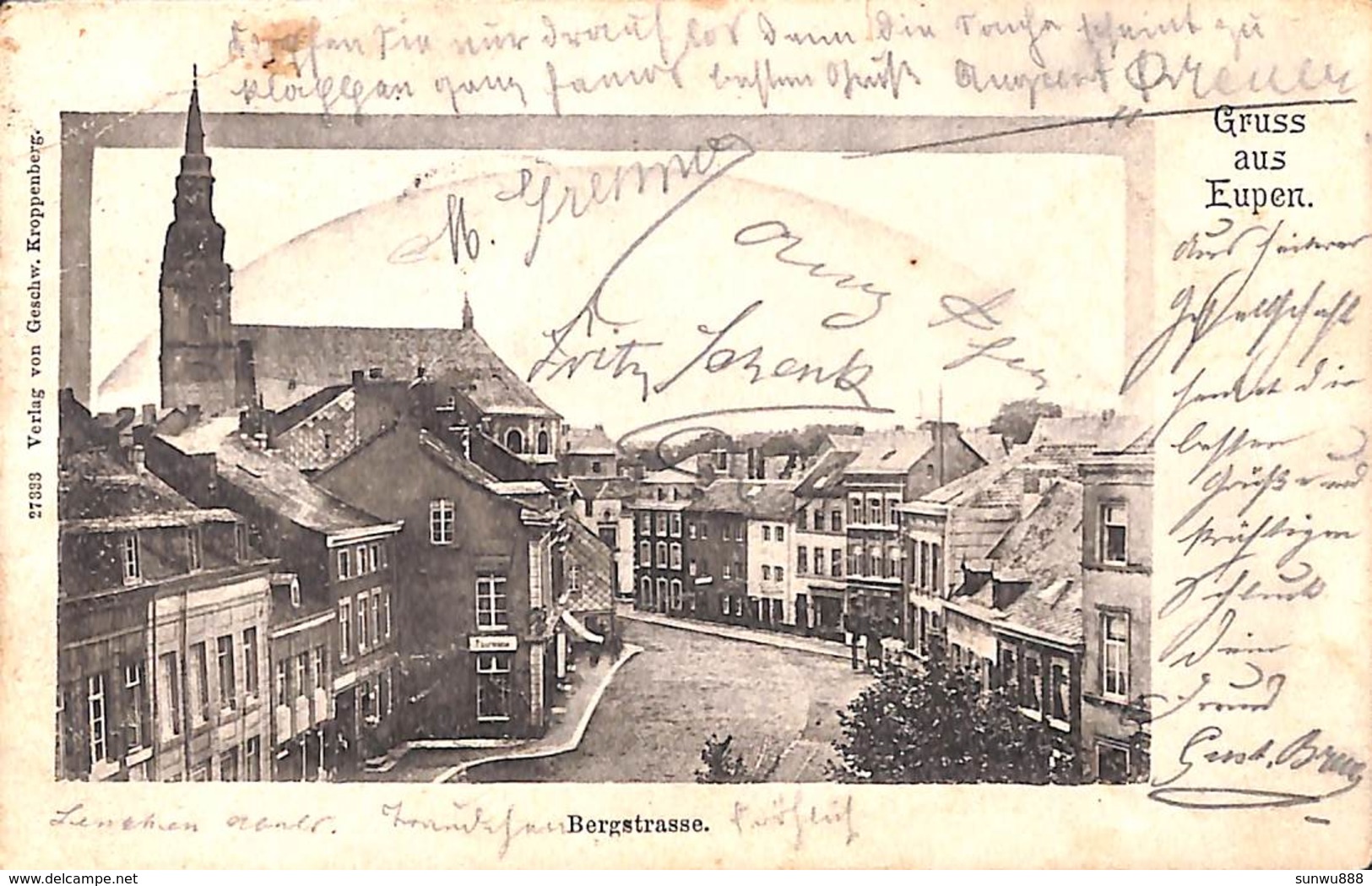 Gruss Aus Eupen - Bergstrasse (Verlag Von Kroppenberg, 1900) - Eupen
