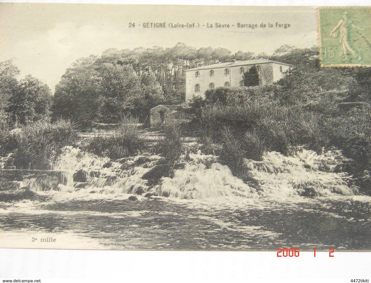 C.P.A.- Gétigné (44) - La Sèvre - Barrage De La Forge - 1921 - SUP (AJ 77) - Autres & Non Classés