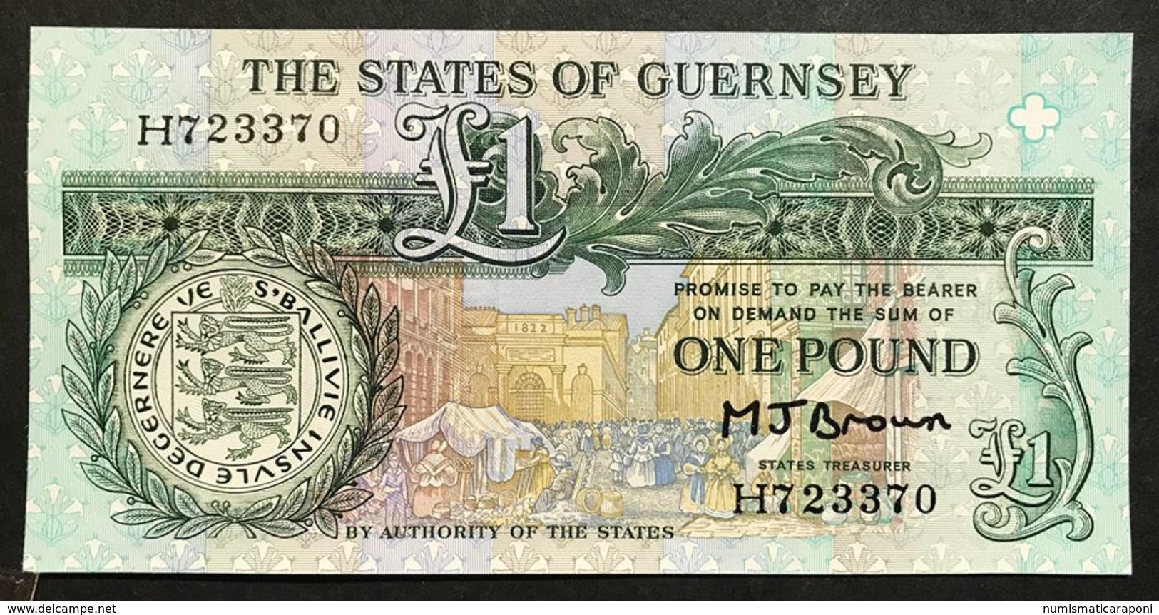 Guernsey 1 Pound Signature M J Brown  Q.fds  LOTTO 2026 - Guernsey