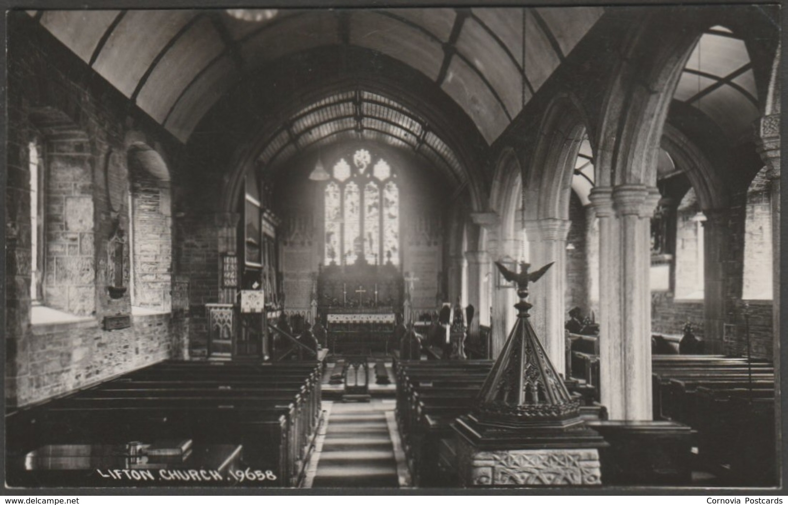 Interior, Lifton Church, Devon, C.1930s - Chapman RP Postcard - Other & Unclassified