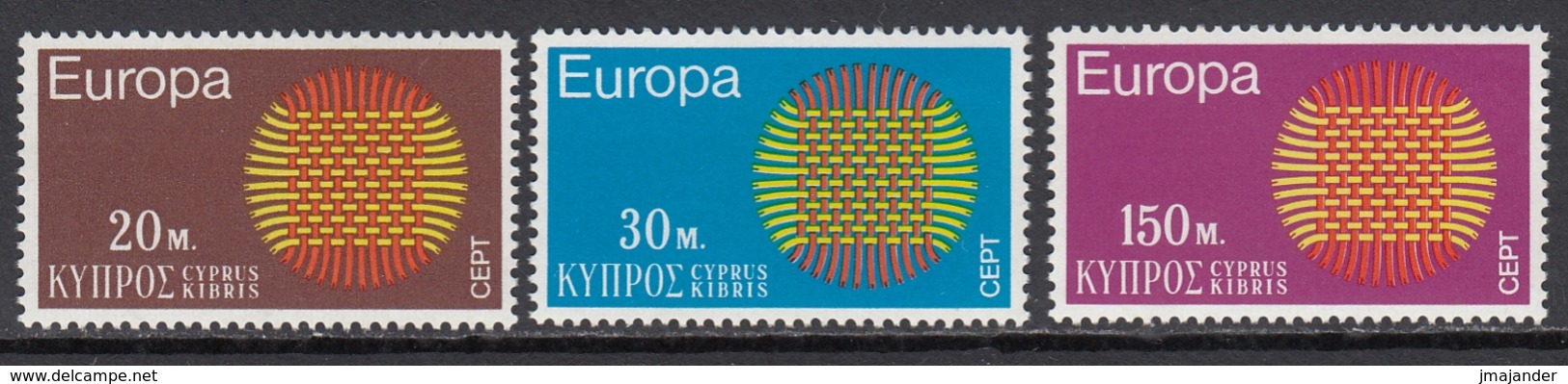 Cyprus 1970 - Europa CEPT - Mi 332-334 MNH ** - Ungebraucht
