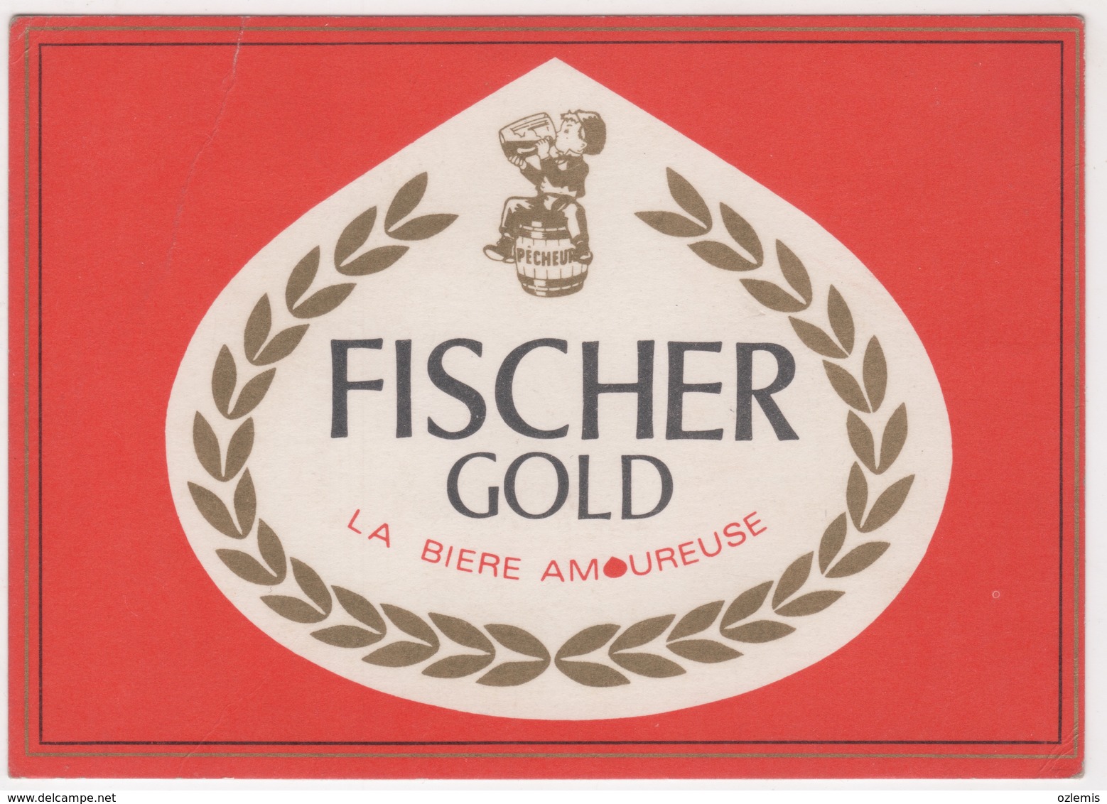 BRASSERIE DU PECHEUR STRASBOURG - SCHILTIGHEIM  ,FISCHER GOLD LA BIERE AMOUREUSE POSTCARD - Schiltigheim