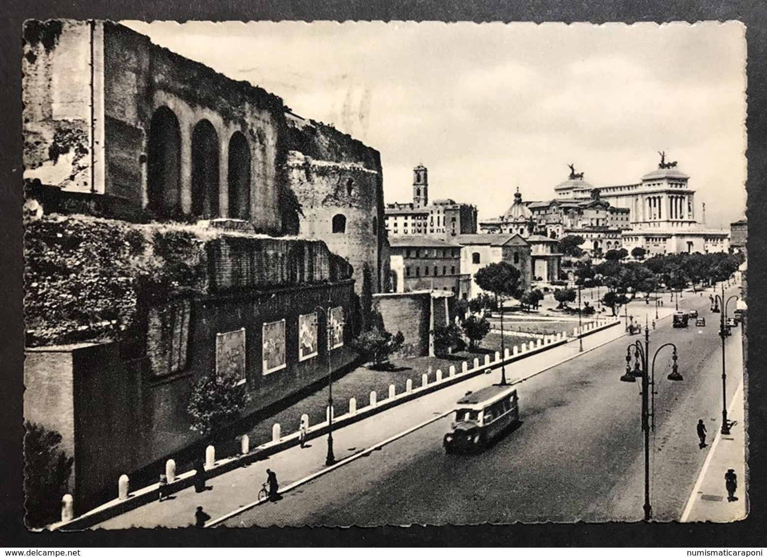 Roma Via Dei Fori Imperiali  VIAGGIATA 1959  COD C.2037 - Transportmiddelen