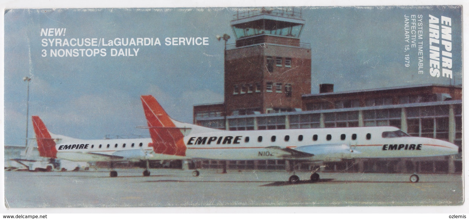 EMPIRE AIRLINES SYSTEM TIMETABLE EFFECTIVE JANUARY 15,1979 - Horarios