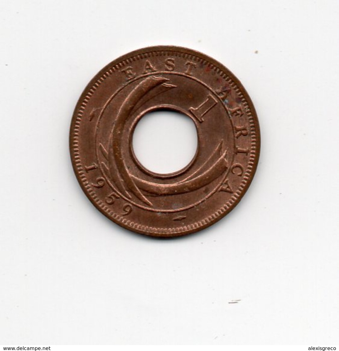 BRITISH EAST AFRICA USED ONE CENT COIN BRONZE Of 1959 H. - Oost-Afrika & Protectoraat Van Uganda