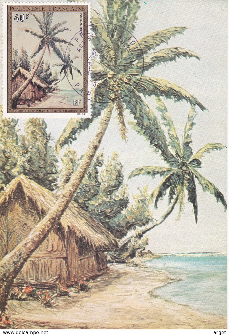 Carte-Maximum POLYNESIE N° Yvert PA 85 (Marcel CHARDON) Obl Sp Ill 1er Jour - Cartes-maximum