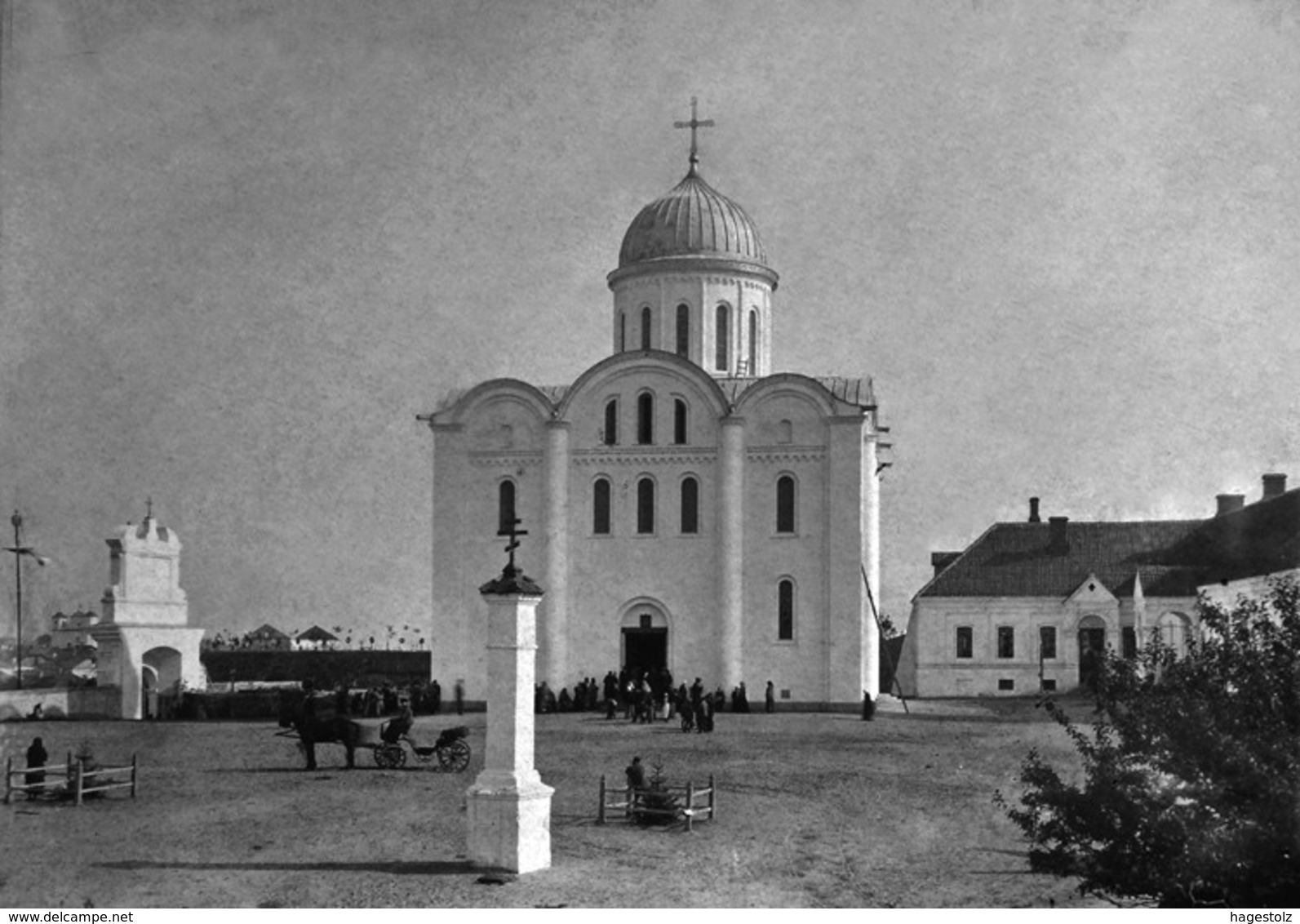 WW2 1941 UKRAINE Deutsche Besetzung Hilfspost Wladimir-Wolynsk German Occupation Unissued Local Stamp CHURCH Proof WWII - Occupation 1938-45