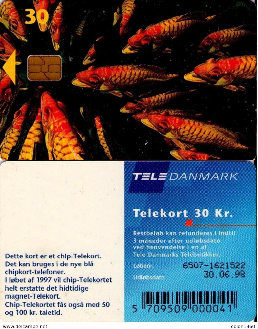 TARJETA TELEFONICA DE DINAMARCA. TDD004K, Fish; SN 6507 (075) - Dinamarca