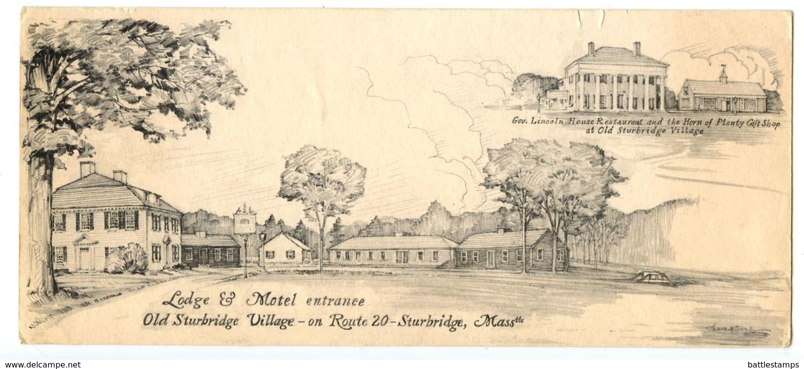 United States 1961 Postcard Old Sturbridge Village Lodge & Motel - Sturbridge, Massachusetts - Other & Unclassified