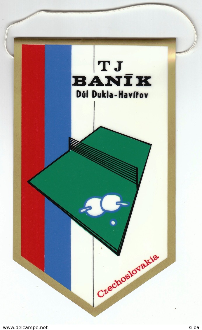 Table Tennis / Czechoslovakia / TJ Banik, Dul Dukla Havirov / Flag, Pennant / Sport - Tischtennis