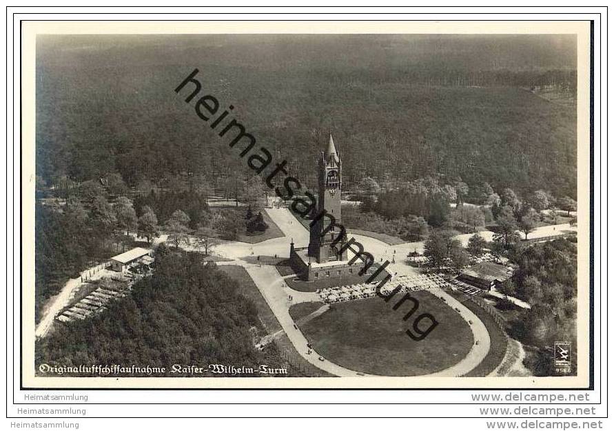 Berlin - Kaiser Wilhelm-Turm - Luftschiffaufnahme 30er Jahre - Grunewald